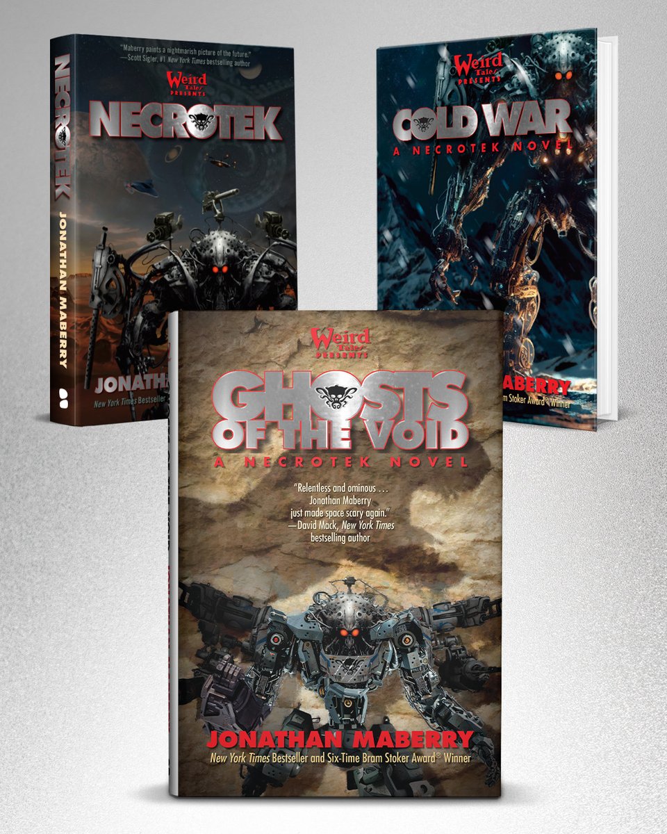 BlackstoneAudio's tweet photo. The Outer Gods are coming. Finish what you started. 🚀💀

NYT bestselling author @JonathanMaberry brings his #NECROTEK saga to a terrifying conclusion in Book 3, #GHOSTSOFTHEVOID (narrated by Ray Porter)

OUT 10/13 — Preorder + shop the series: https://t.co/b8etIssxYc https://t.co/ajbbHrUYkQ