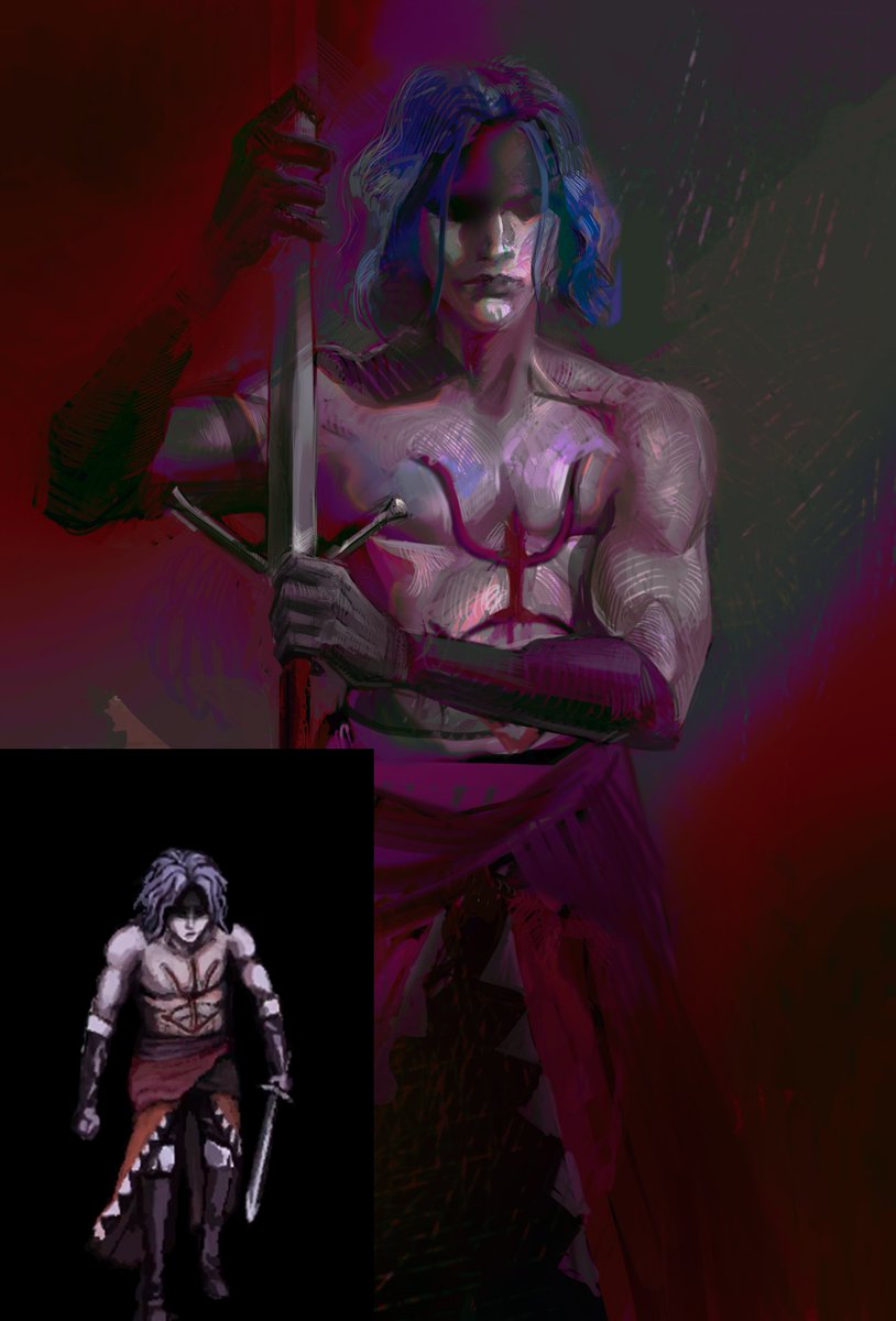 v_girin's tweet photo. Wip 2 " New God "  
#FearAndHunger https://t.co/vFHX31jhrY