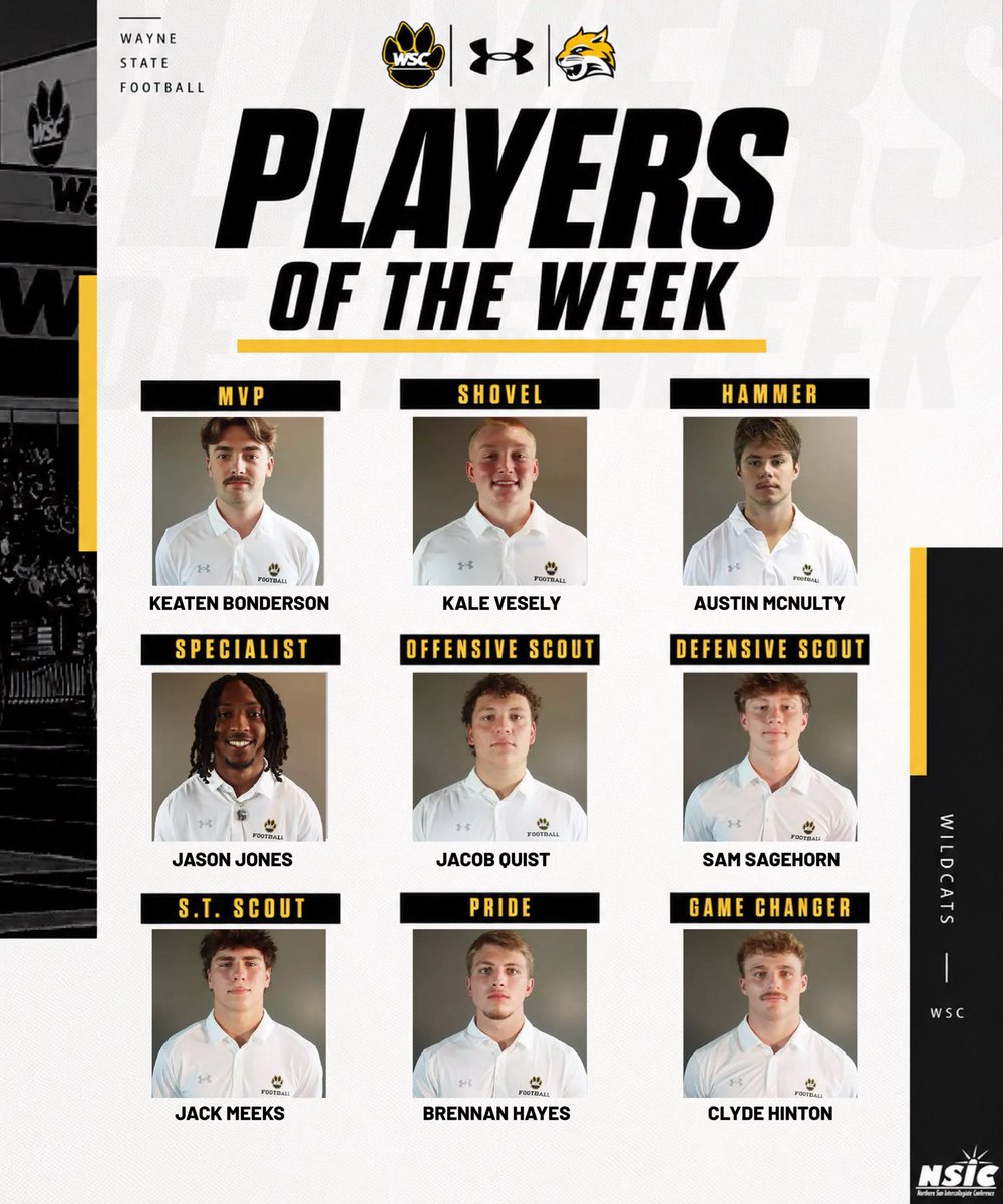 WayneStFootball's tweet photo. Week 5 players of the week‼️

#PAWUP 🐯🔥🐾 https://t.co/0CjVCTm0W9
