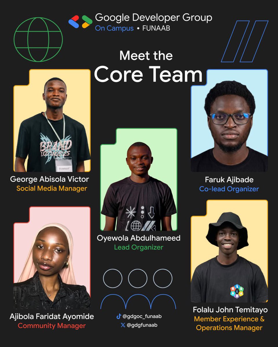 gdgoc_funaab's tweet photo. A new chapter begins at GDGoC FUNAAB. 💙

Meet the 2026/2027 Core Team  ready to learn, build, connect, and grow through technology. 

Let’s build something remarkable together.

#GDGoCFUNAAB #GDG https://t.co/TSQc05NevJ