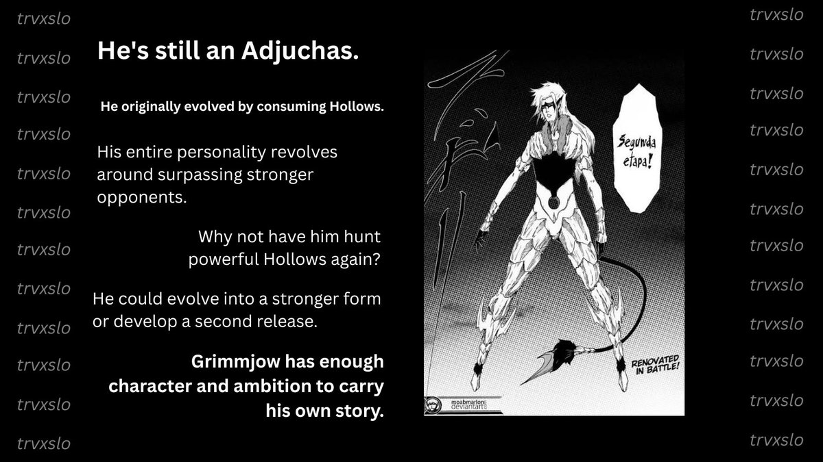 trvxslo's tweet photo. I wish Kubo gave Grimmjow his own post-TYBW story. https://t.co/xu3dI0Cf2d