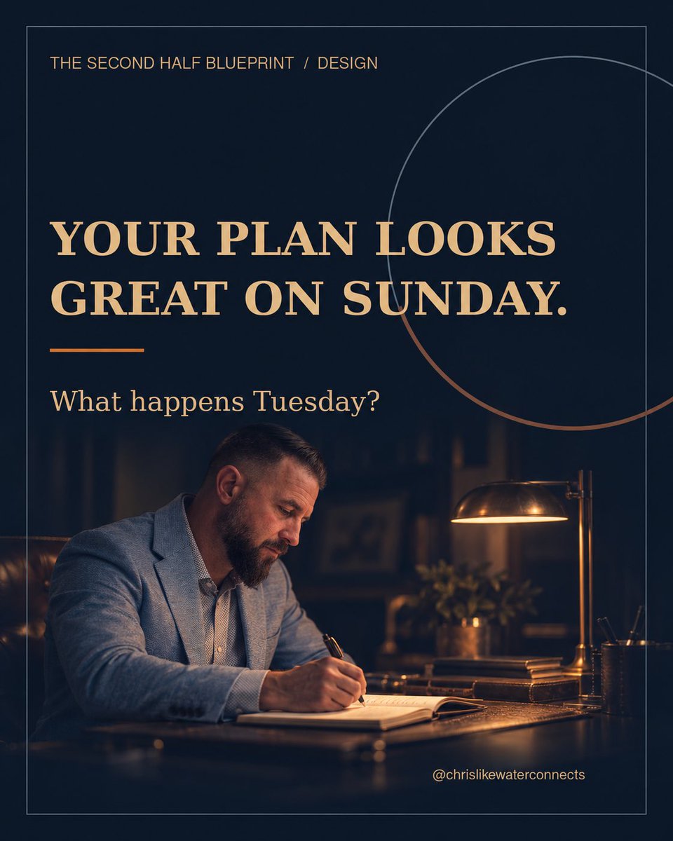 Wheelermusic's tweet photo. A plan can look great on Sunday and collapse by Tuesday. Pick the top 3 things that matter now, name what each depends on, and give predictable constraints a backup. Then put the first step on your calendar. Design for the week you actually have. https://t.co/J4MVUfr2bF