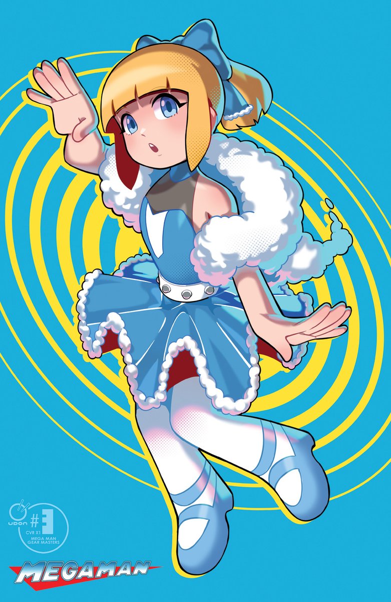 UdonEnt's tweet photo. 🚨 PREORDER ALERT! 🚨

⚡The adventure continues in Mega Man: Gear Masters #3!⚡ Dr Wily's new Robot Masters run rampant across the city! With Mega Man out of commission, who will stand up to this path of destruction?

Reserve your UDON Store Exclusive CVR X1 – Roll Fashion Edition by Keenbiscuit + an exclusive Tavis Maiden metal card featuring Roll & Ice Man while supplies last!

🎮 Secure your copy today from https://t.co/oidpWqRj1X!

❄️CVR X1 Roll Fashion Art by Keenbiscuit @keenbiscuit 

https://t.co/9EB9LpExL3