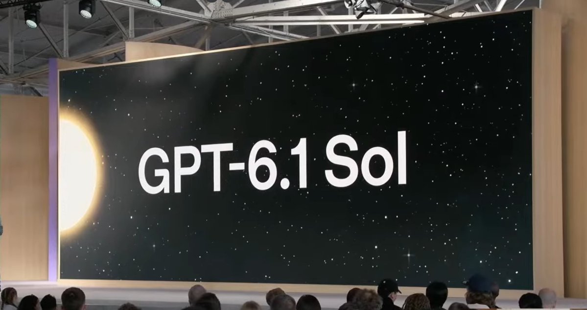 alexbokor97's tweet photo. GPT-6.1 Sol launches today. 🚨

OpenAI says it's almost as smart as GPT-6 Astra, at 1/5 of the price.

▸ Coding, computer use &amp; pro work
▸ Rolling out today to Plus, Pro, Business, Enterprise &amp; Edu
▸ In ChatGPT and Codex

Best value AI model right now? 👇

#GPT6 #OpenAI https://t.co/NUkhpKK2r9