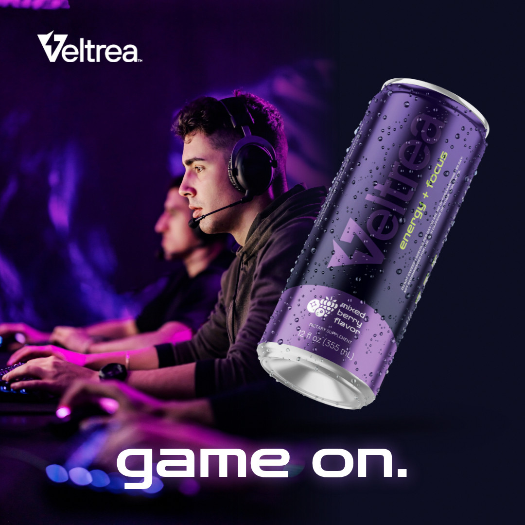 VeltreaEnergy's tweet photo. Competitive esports demands reaction time, sustained concentration &amp; the mental stamina to stay locked in under pressure.

Veltrea Energy+Focus was built for gamers.

Level up with Veltrea: https://t.co/aEB1bku4gQ

#Veltrea #Esports #Gaming #EnergyAndFocus #Performance https://t.co/eRu5tvDsqM