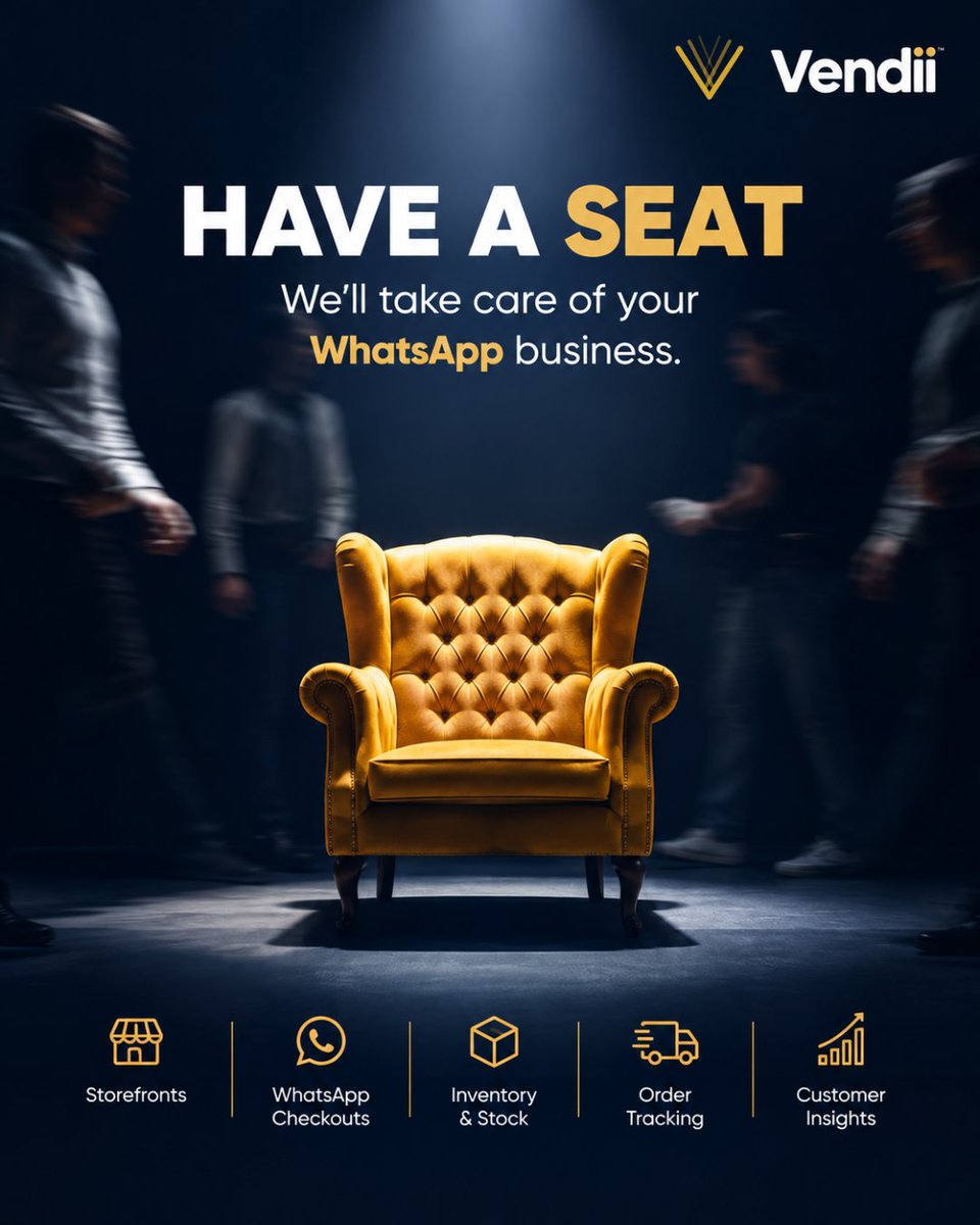 getvendii's tweet photo. Have a seat. Your business is about to get a whole lot easier. 👀
Less “Wait, which order is this?”
More structure. More control. More time to actually grow your business.
#Vendii #NigerianBusiness #WhatsAppBusiness #SmallBusiness #SellMore https://t.co/purK9Fa7HW