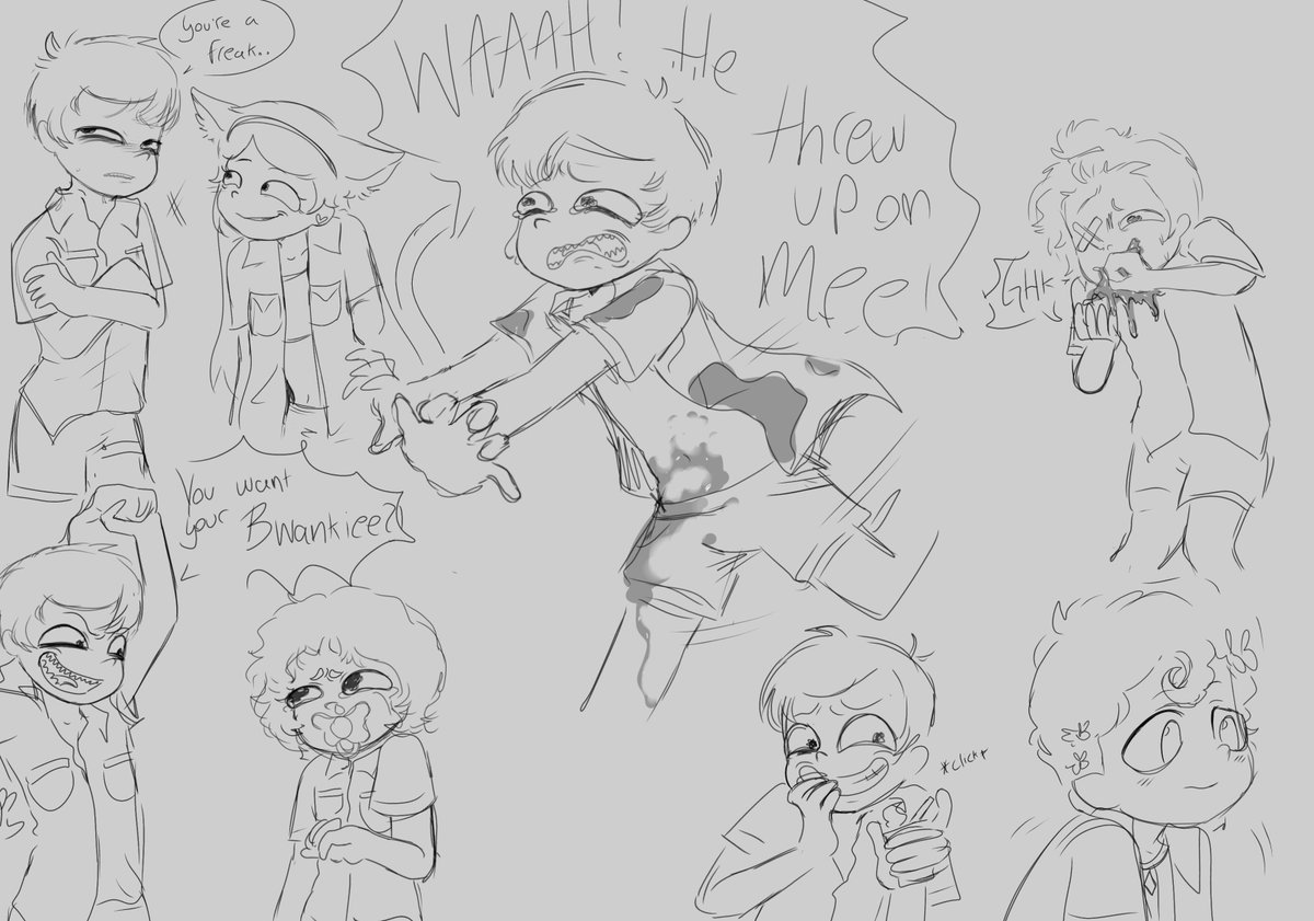 mortyinternet's tweet photo. Mortys(and one Rick) belonging to @Galactic_Slush0 @lemoneye00 @PRIMACEST @Lewdst0nerBabe @1stellanova !!! Had so much fun drawing these! 

Emetophobia warning!! 
/
/
/

#mortysummercamp https://t.co/2t57cPWAek