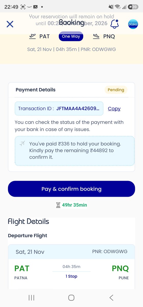 imvikashh's tweet photo. @IndiGo6E Why you are aksing extra payment. You show to pay 44892 and at final page you ask 47492 . Why do you keep changing payment as per your own @MoCA_GoI
@DGCAIndia https://t.co/9qei7vkXlP