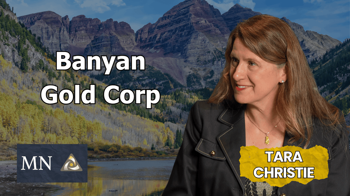 MiningNetwork_'s tweet photo. Tara Christie of @BanyanGold joins us at the Precious Metals Summit. She said AurMac holds 8.62 million ounces and that a maiden PEA is due in the fourth quarter. That study will use the May resource, not the 70,000 metres still being drilled this year.

About 46,000 metres are already complete. Hole AX-26-874 returned 13.03 g/t gold over 14.2 metres in the gap between Powerline and Airstrip. First holes at Nitra included 5.70 g/t gold and 544 g/t silver. Banyan was added to the GDXJ index on 21 September.