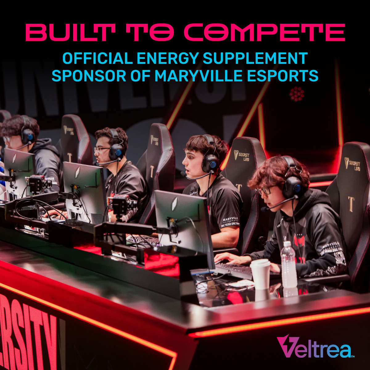 VeltreaEnergy's tweet photo. You don’t become a premier collegiate esports program by simply showing up. You compete. You focus. You perform.

Veltrea is proud to be the Official Energy Supplement Sponsor of Maryville Esports. 🎮⚡

@MaryvilleGG brings the game. We’re bringing Veltrea. https://t.co/wT7jZzr1XI