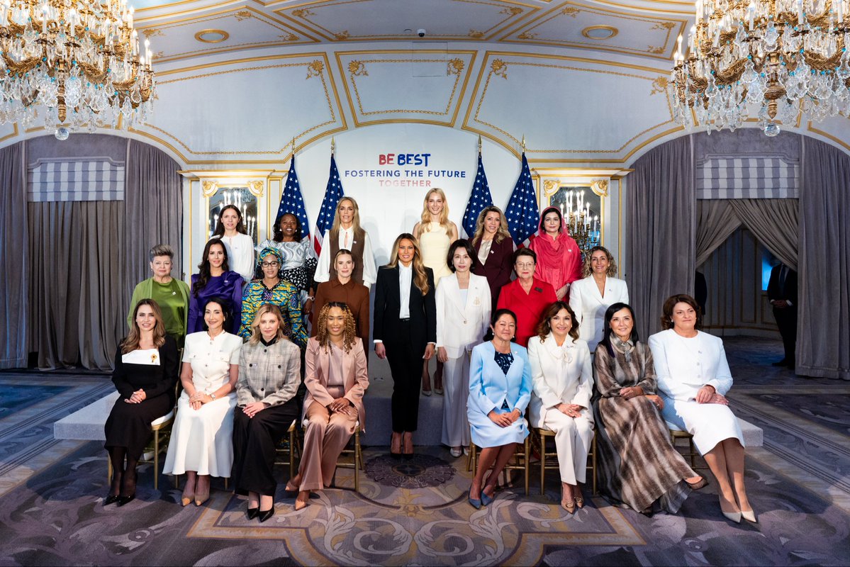 FirstLadyOffice's tweet photo. During the 81st United Nations General Assembly, First Lady Melania Trump welcomed new member nations, expanding Fostering the Future Together to fifty-seven participating countries.

“Our Fostering the Future Together coalition must strive to empower the youth of our nations to: bend the boundaries of imagination, explore new frontiers of intellect, have the courage to take calculated risks, and build toward advancement of society.”

First Lady Melania Trump
September 22, 2026