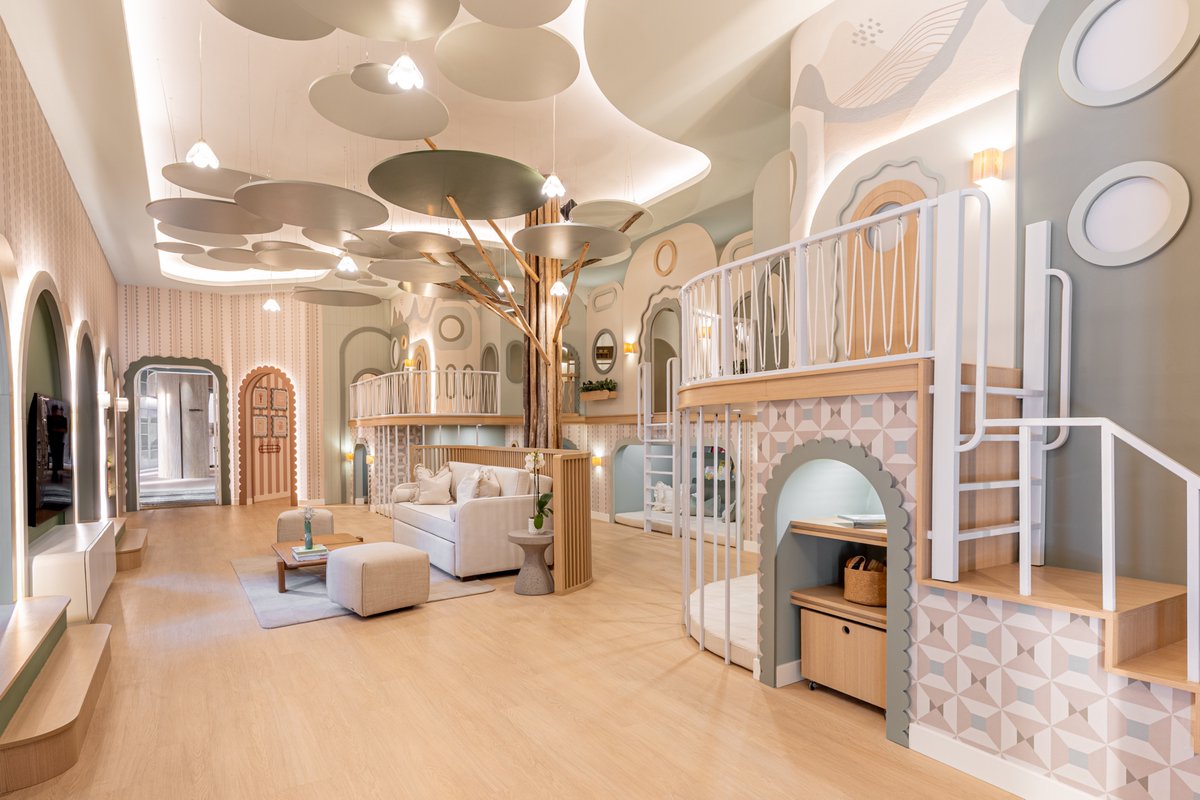 CASACORPERU's tweet photo. Bajo el concepto Joyful, Cinthya Arana crea un espacio de colores, formas divertidas y materiales agradables que apuesta por la felicidad y el bienestar como eje del diseño interior. #CASACORPerú2026 #CASACORPerú #Arquitectura #Diseño https://t.co/hlhOdzyaKb