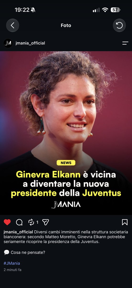 jtyesnews's tweet photo. 🆕👀 Ginevra Elkann verso la presidenza alla Juventus.

📲 Matteo Moretto

📌 @jtyesnews https://t.co/TNNTncllms