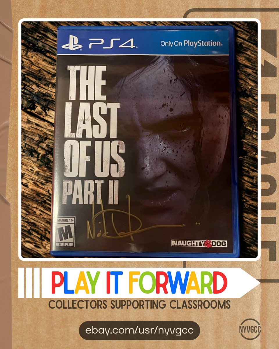 NYVGCC's tweet photo. We're reigniting our #playitforward efforts! 

This copy of #TheLastofUsPart2 was signed by Neil Druckmann himself in gold! It has never been used. 

100% of the profits goes towards funding our programs, and we're appreciative of any who can donate!

https://t.co/Gha1J3rjXE https://t.co/dhbLBhnh5o