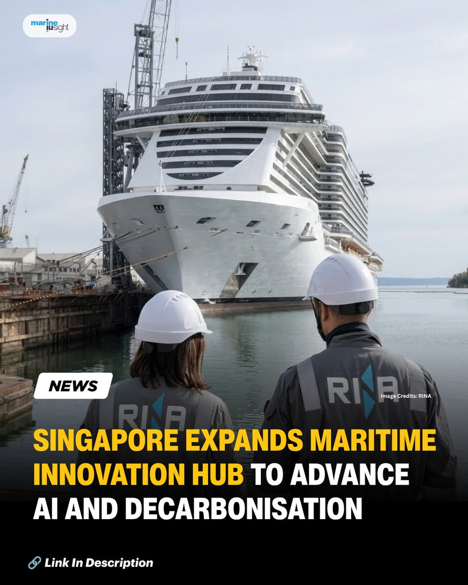 MarineInsight's tweet photo. Singapore Expands Maritime Innovation Hub To Advance AI And Decarbonisation

Read Full News Here 👉  https://t.co/62uBDLZgr3

#Singapore #Maritime #AI #Decarbonisation #InnovationHub #News #Shipping #Maritime #MarineInsight #Merchantnavy https://t.co/z5pswOp9Hp