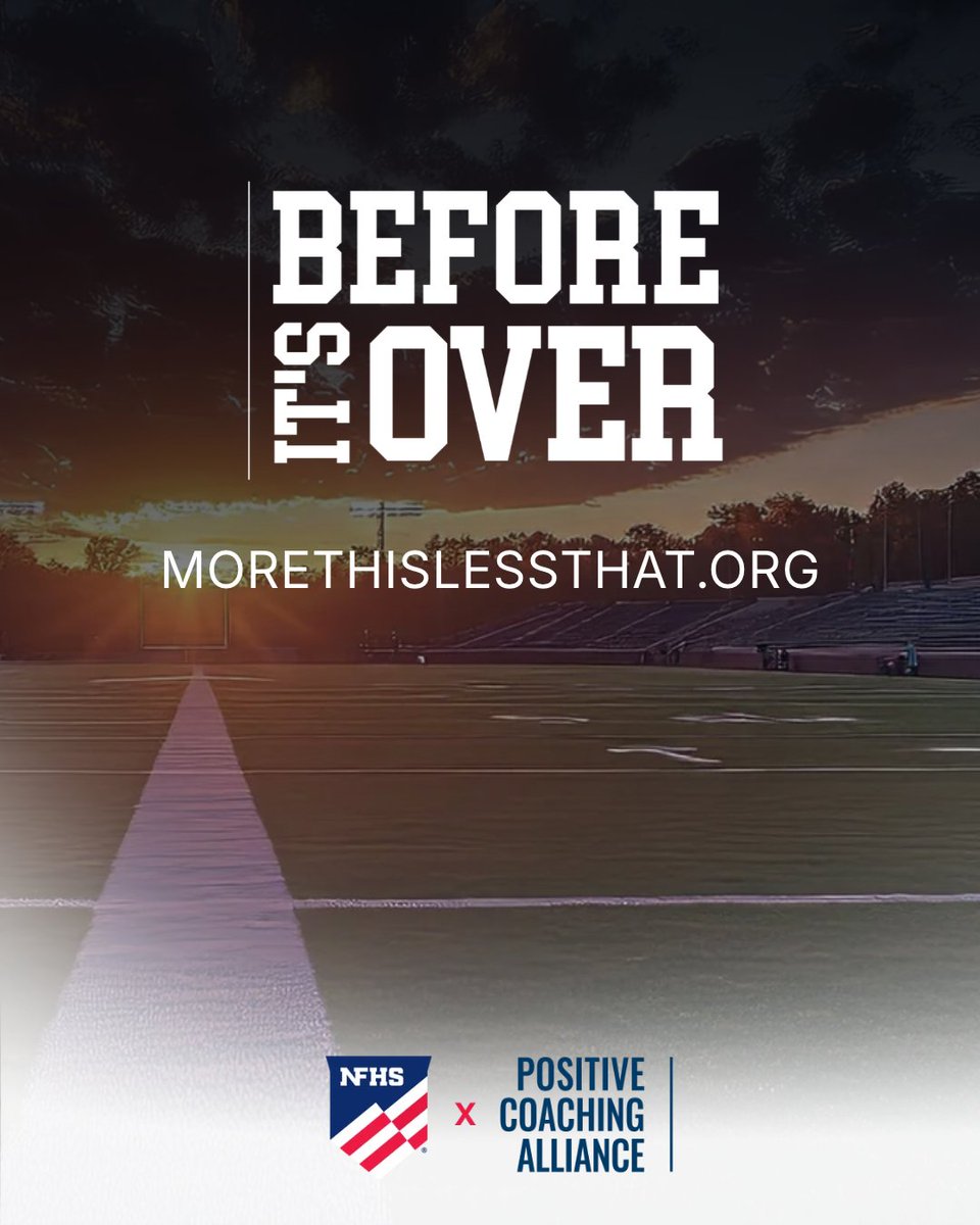 PositiveCoachUS's tweet photo. High school sports go by fast, and the environment matters. Today, PCA and @NFHS_Org are launching Before It’s Over to build sports cultures with more of what matters. Read our latest blog post for full details: https://t.co/elML9dqYit https://t.co/3PLOgWsh1k