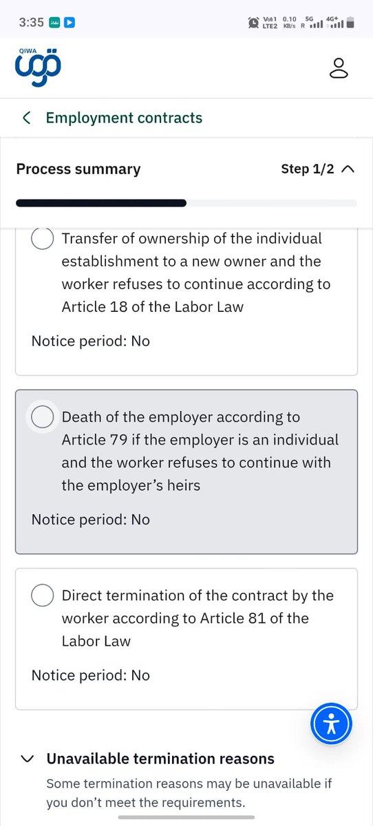 wasim_ksa2012's tweet photo. @QiwaCares
@Qiwa_sa 
My Iqama has been expired for 4 months, but my Qiwa employment contract is still active. I want to terminate my Qiwa contract. Which termination option should I select in this situation without Notice period? Please guide me. https://t.co/6uVk7YjUDy