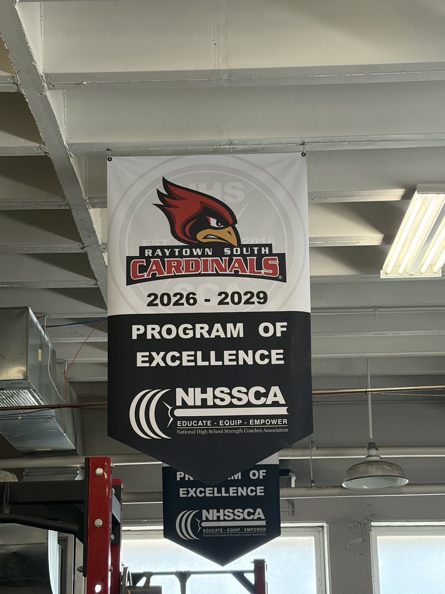 CoachYancey's tweet photo. Thanks to the hardwork of our students we’ve earned another banner! Thank you @nhssca_us for recognizing us as a Program of Excellence!! @RaySouthFB @RSHSActivities @RaytownSchools https://t.co/HTFjlMTaFS