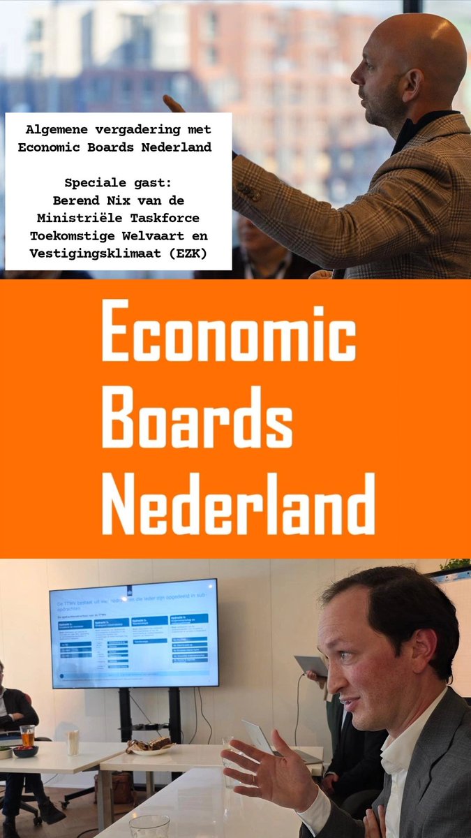 michieldijkman's tweet photo. Vandaag kwamen we met @EconomicBoards Nederland bij elkaar. 

Speciale gast: Berend Nix van de Ministriële Taskforce Toekomstige Welvaart en Vestigingsklimaat (Ministerie van Economische Zaken). https://t.co/PrjCkLPZm3