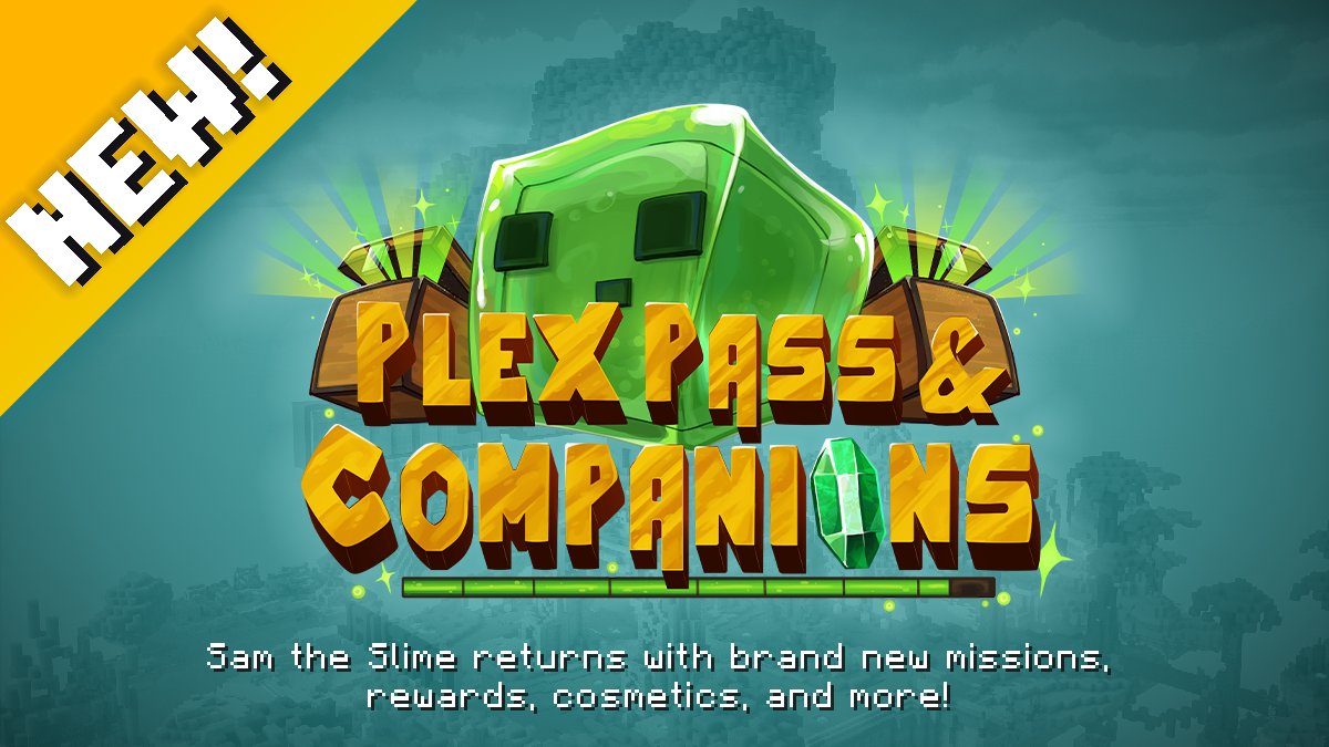Mineplex's tweet photo. The Plex Pass launches October 1st! 🪎

Pick your own path up the Task Tree to unlock cosmetics, Trick or Treat Chests, and brand new Companions that hunt for treasure.

The Premium Pass will be free to claim from Carl until October 4th. https://t.co/kPewpSD6B3