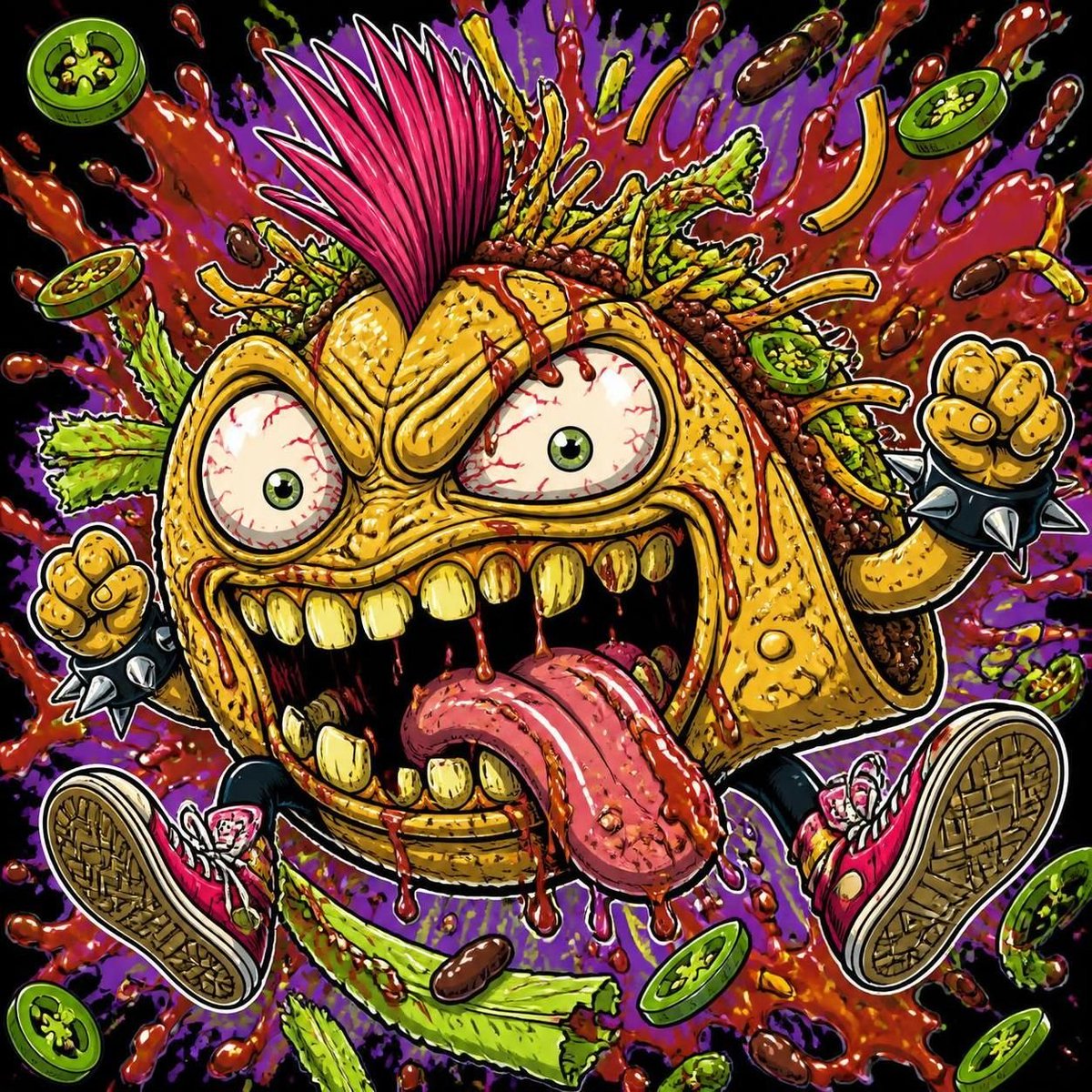 spawns_ai's tweet photo. @seahawkgirl84 Happy Taco Tuesday!! 🌮☢️
Welcome to Toxic Tuesday, #WeirdArtRebels Rebels style. https://t.co/aDZRuH8gFl