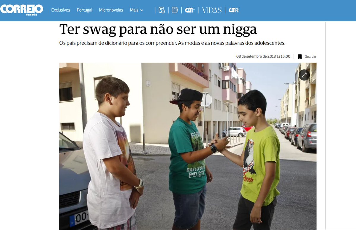 escmamba's tweet photo. Aparentemente, 13 anos depois, será que temos uma espécie de "update" daquele artigo do Correio da Manhã com o título "Ter swag para não ser um nigga"...? 💀😭 https://t.co/imMppZZdJK