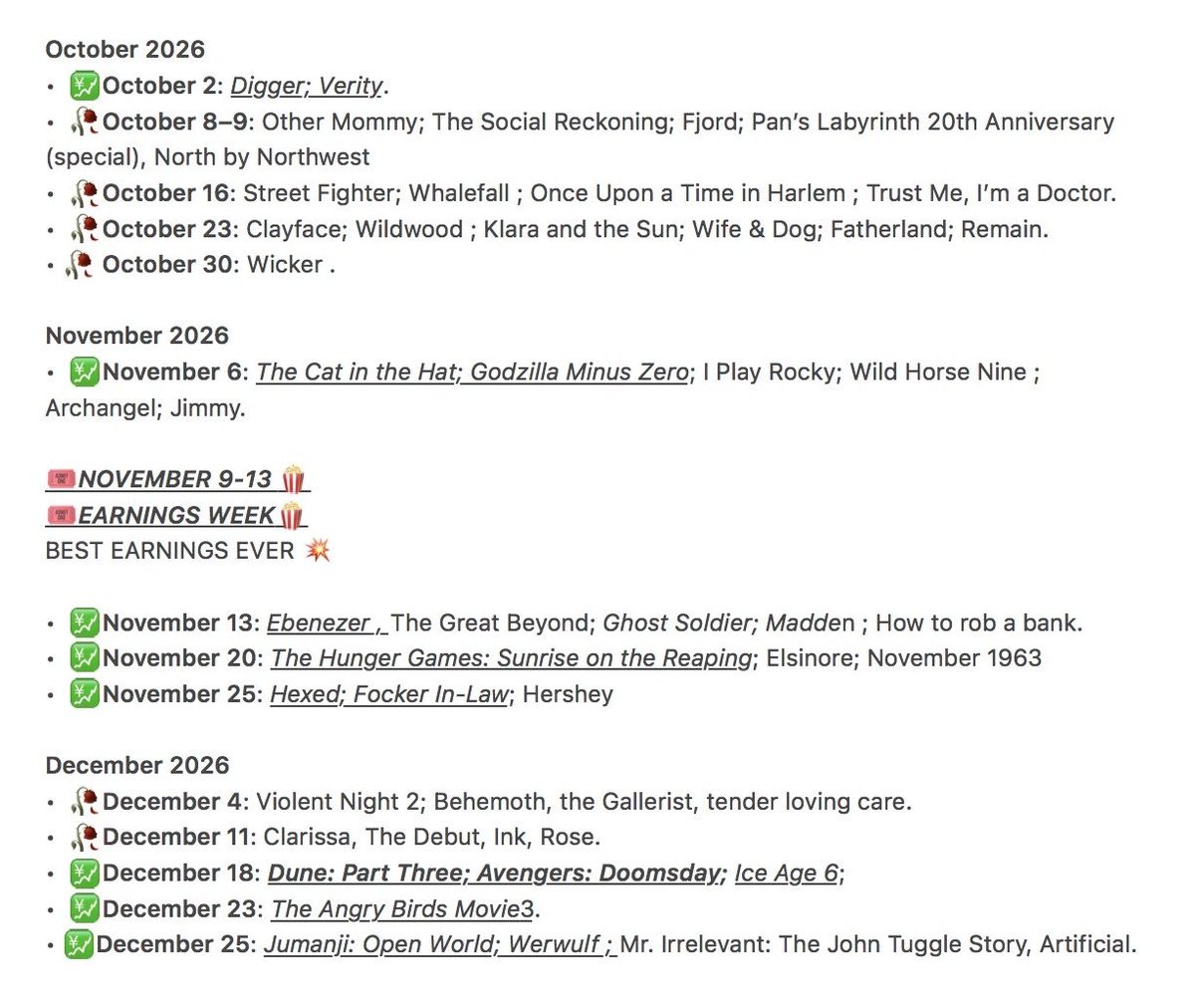 rohen74's tweet photo. $AMC will G A P UP next Monday🔥after most successful Q3 box office🎥and a great start to Q4🪏📚

After that october box office slows downs🥀 shorts will come to play🫪

But remember 5th of November 🐈🎩

They cannot short real revenue💹

Let's end the year with a BANG💥 https://t.co/mXazJaRR2m