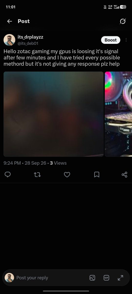 its_deb01's tweet photo. @ZOTAC need help  my gpu i under warranty and I am not getting any kind of help https://t.co/elKwzyAfzf