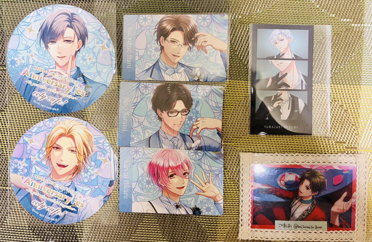 misomisoZoo's tweet photo. 【交換】　スタマイ　10周年　アニバーサリーフェス

特典　フェス　コースター　前半　後半
◆譲
由井/夏目/大谷/京介/誠/九条/桐嶋/カナメ/宮瀬/新堂/瀬尾/可愛

◆求
槙
・缶バッジ　(前半/後半/UCC)
・フェス特典コースター
大谷 メタカ
神楽 SNS風クリカ

10/10池袋手渡しor郵送にて交換希望です https://t.co/hPEecQzmki