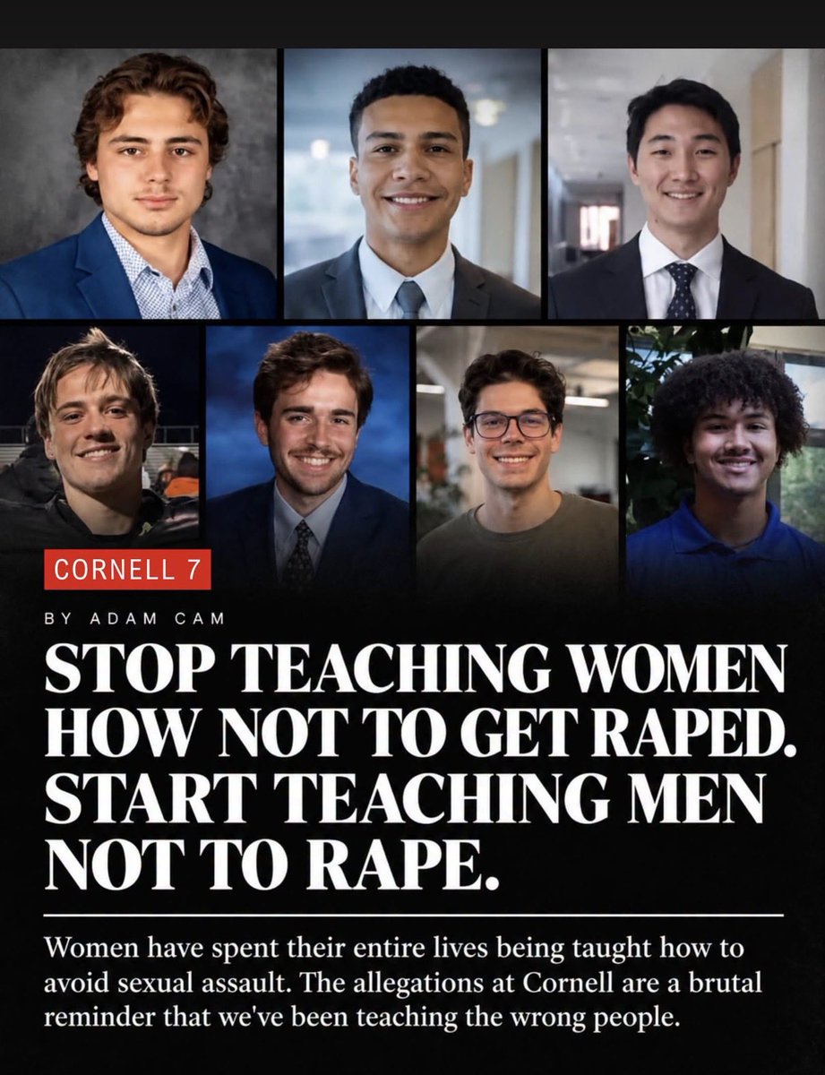 Tapwew's tweet photo. @Cornell …
Stop protecting 
Be accountable 
Believe her
Group chats don’t lie
Charge ALL of them https://t.co/efKhAtJq2p