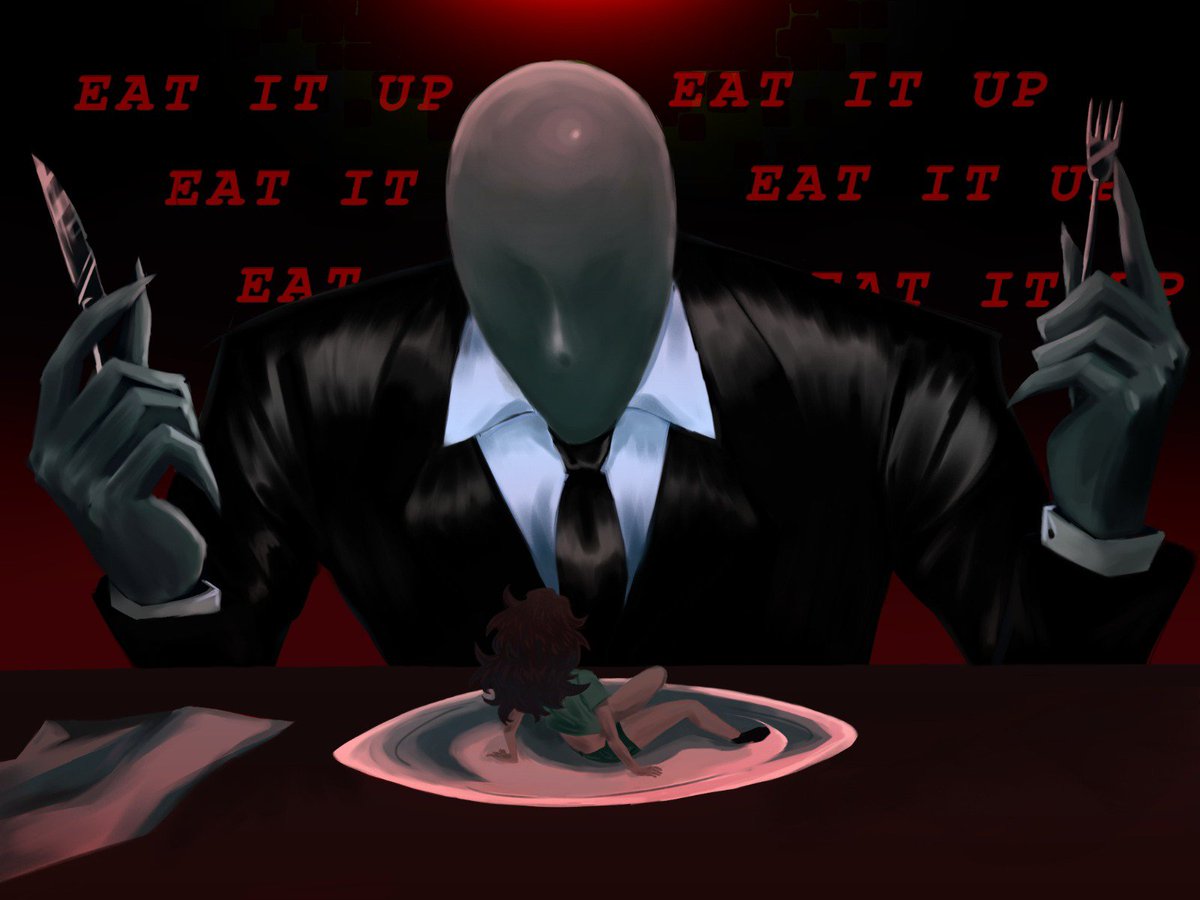 SaritaLaFeita's tweet photo. #Slenderman EAT IT UP MEME https://t.co/j2iJjtZJeX