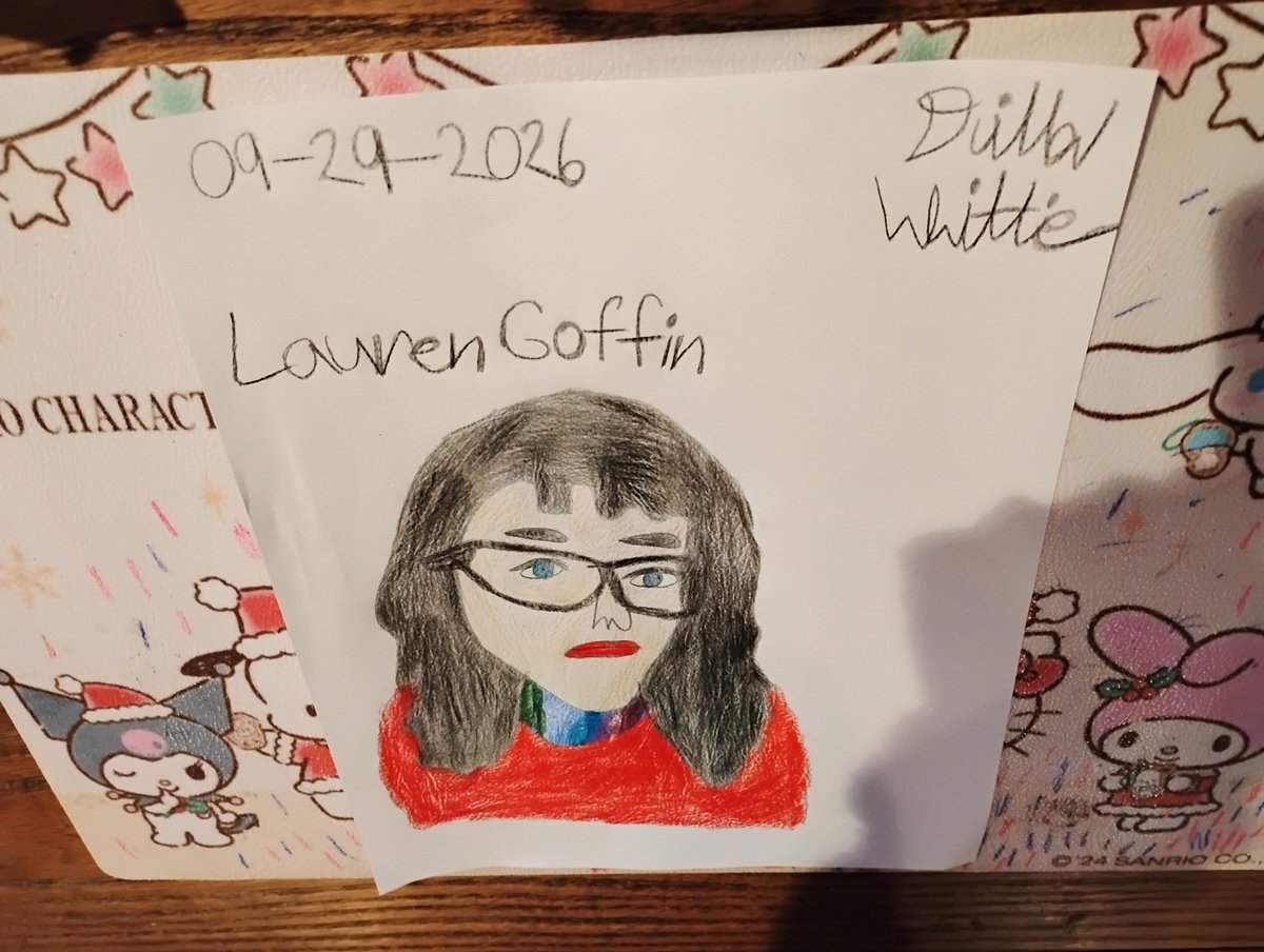 dillpunk206's tweet photo. I drew a cool picture of my big sister Lauren Goffin.๐๐ฅ #lauren https://t.co/MWJGD1vM2i