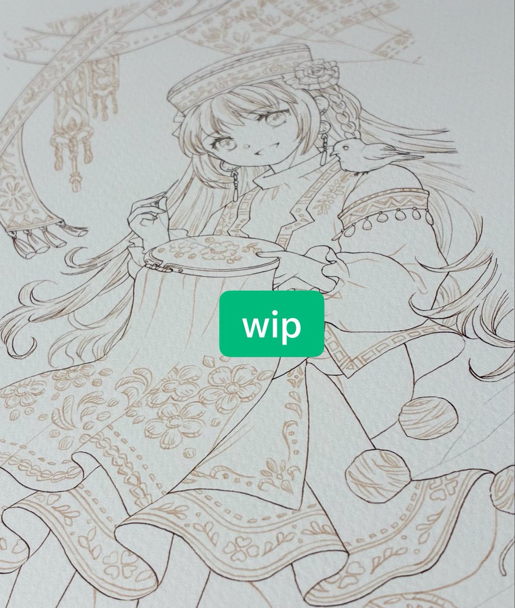 harukayuumi_sub's tweet photo. 3枚目のペン入れ終わりました😌
明日は少し遠出するのでもう寝なくては〜 https://t.co/zUION65GgS