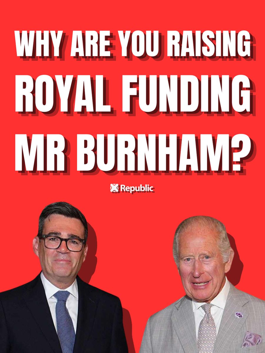 RepublicStaff's tweet photo. Andy - why are you giving the royals another £50 million when our public services are crumbling? No more handouts to billionaire families. Time to scrap the grant. #AbolishTheMonarchy https://t.co/Ec1qWhzbUg