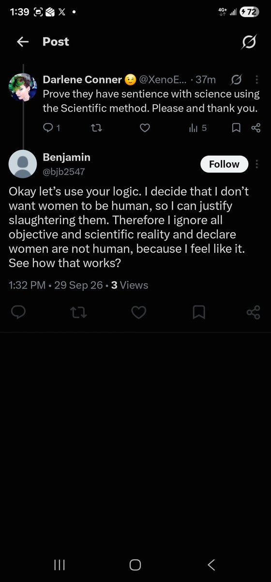 XenoEvil89's tweet photo. Pussy responded with something that made zero sense to what I said then blocked me like the pussy bitch he is 🤣 science is reality and both science and reality disagree with you dipshit https://t.co/YvmADO3tDa