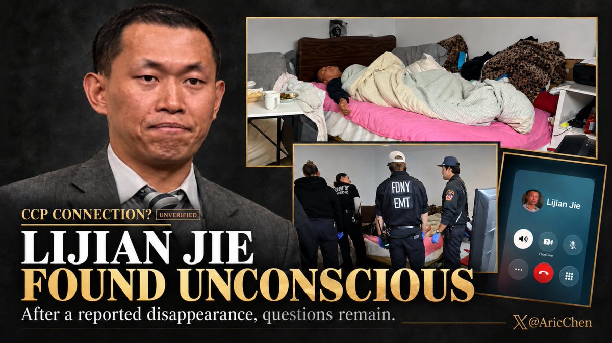 aricchen's tweet photo. Concern Over Jie Lijian’s Collapse, and Unanswered Questions!

Chinese dissident Jie Lijian was found unconscious in his rented room on September 29 and taken to hospital. An associate said the landlord opened the door and discovered him unresponsive; an ambulance was called. No official medical cause has been released.

Jie, who leads the China Democratic Party International Alliance, has a documented record of conflict with Beijing. In July 2026 he was beaten in Flushing, New York, suffered head trauma, and spent days in intensive care. He had recently filed a lawsuit against Chinese government entities. That history makes it natural to ask whether this latest incident is medical misfortune—or something else.

The Chinese Communist Party has used intimidation, harassment, and alleged proxy violence against overseas critics for years. When a prominent target suddenly collapses after a recent attack and a lawsuit, the possibility of foul play cannot be dismissed out of hand. Investigators should examine that angle.

The first duty is Jie’s recovery and a transparent inquiry. Overseas dissidents face genuine political risk. They also face ordinary illness and stress. Everyone wants to know whether this event is another act of transnational repression—or a private medical emergency that happened to a man Beijing already wants silenced.

— Aric

Thank you @PETFlKrUcDwXfmj for the updates!