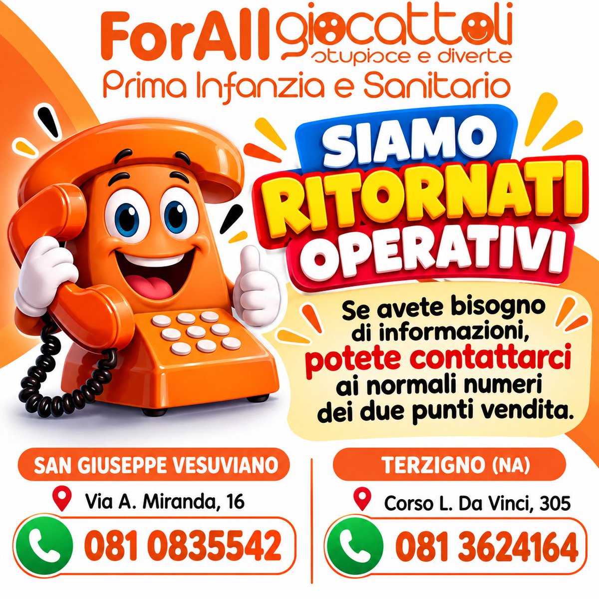 ForAllGiocattol's tweet photo. Siamo di nuovo operativi https://t.co/7GjRUuUo3L