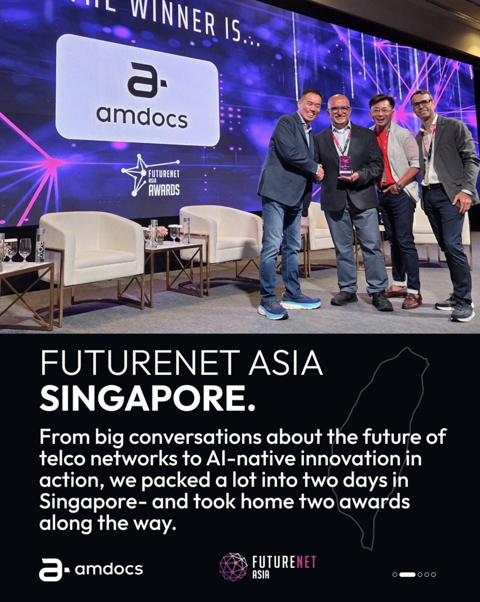 Amdocs's tweet photo. How many time zones can one company cross in a month?

Quite a few, apparently.

September took us from city to city, continent to continent. We took the stage, challenged ideas and helped steer the conversations shaping what’s next for telecom.

Where did we go? What did we talk about? And what did we bring home?

We made a short recap. Swipe for a quick trip around the world. 🌍

#Amdocs #aOS