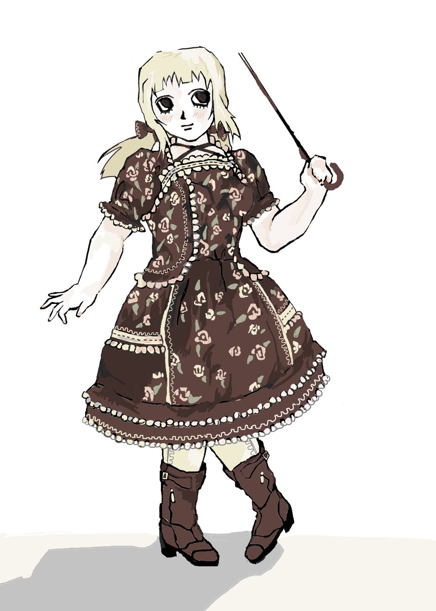 mrt300767899918's tweet photo. im never going to buy a dress like thar which is sad but i can draw it and make a cute girl wear it so its ok #egl #jsf #lolitafashion https://t.co/8rWXCAVX06