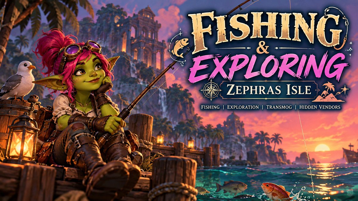 HellaCrafty's tweet photo. Fishing, Secrets &amp; Zephras Isle | WoW Forever Beta https://t.co/LhMvFGSvjV https://t.co/N7FmbMVDbm