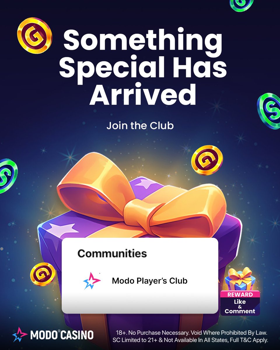 modo_casino's tweet photo. 🎰 Something special has arrived. Join the Facebook Club! New or already in, comment below and get 1 SC + 20,001 GC on us.

Enter on Facebook or Instagram:
👉 https://t.co/uzZANX7XBN
👉 https://t.co/i3YLimu6uN

Drop 🎰 to claim yours!

#ModoGiveaway https://t.co/2PJC9o281a
