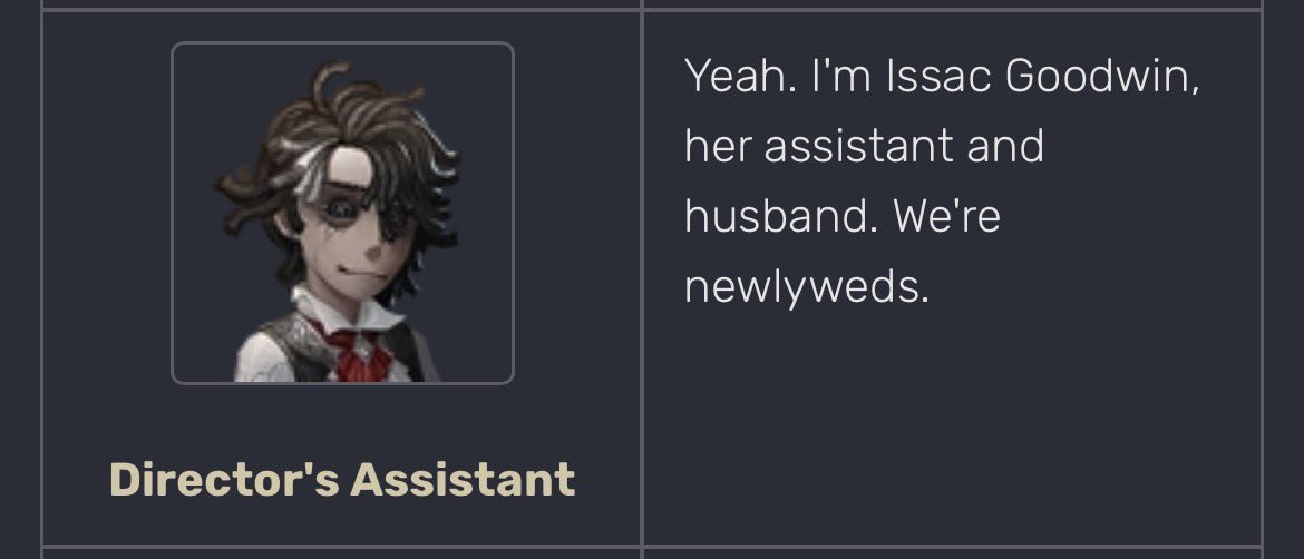 rispertaunt's tweet photo. cornplating the whole marriage thing again in specifics to the goodwins, i know that they’re minor characters but i still wish we had more information on elsa’s acquiring of the hospital and her marriage to issac

they share a last name and are canonically wed, implying that + https://t.co/geKdgTJATV
