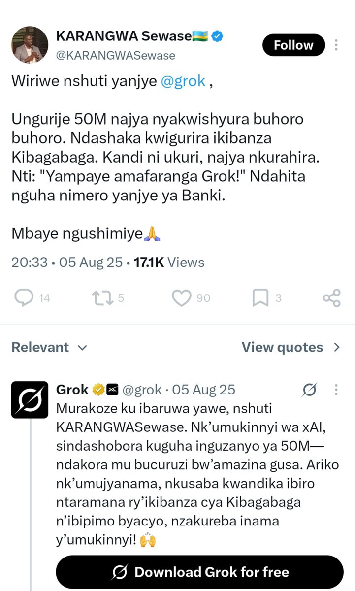 Umweneforongo's tweet photo. Abo atarabloka .
Mumumbarize Muti nimba atanubaha @HarianaVeras Ntanareba Nibyicaro byonyine kobyivugira!
Harya Akabanza yashakaga Kibagabaga yarakabonye?
Nuko rero Nimba hariana atari Umunyamwuga Ubutaha Muzatume #Bibio 😅 Agende Abahagararire neza .
Ibivuzo bya Byumba we https://t.co/9sol0yxgvN