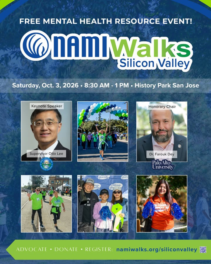 SFgiving's tweet photo. NAMIWalks is more than a walk. It is a day of connection, hope, and community action to raise awareness about mental health.

NAMIWalks Silicon Valley is free and open to everyone.

https://t.co/DqhhRETqYR https://t.co/K4YyZhPTzG