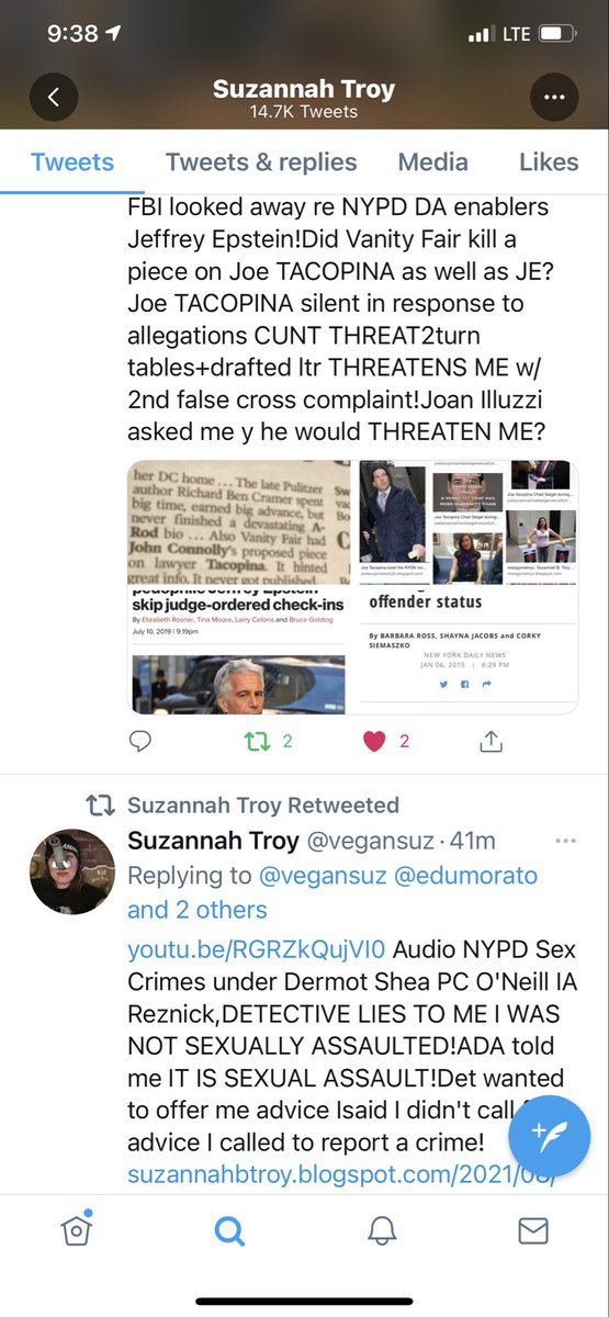 vegansuz's tweet photo. I’m so traumatized so exhausted, but Rubenstein was hired by jeffrey epstein to trash the Victims to lie about them and I told Rubenstein if he thought he could make Christine Quinn mayor he was wrong. I was violated at a doctors and then victimized again and again no Justice yet https://t.co/ws78h6zcmh