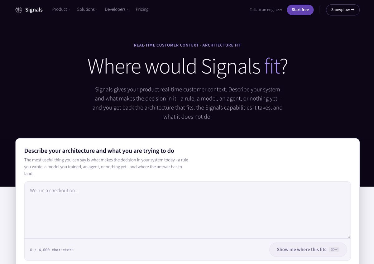 SnowplowSignals tweet picture