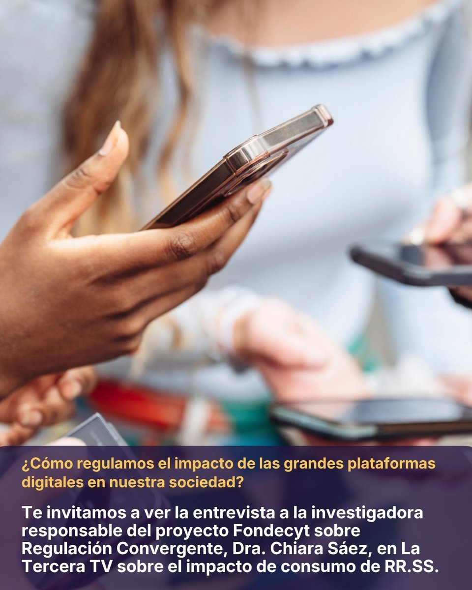 IRCC_Chile's tweet photo. ¿Cómo responder desde las políticas públicas al impacto de las redes sociales?

Chiara Sáez, investigadora responsable de nuestro proyecto #FONDECYT, estuvo en La Tercera TV analizando los desafíos regulatorios de Chile y el escenario latinoamericano.

https://t.co/wsfKOke4nh https://t.co/lRlCCHb8gy