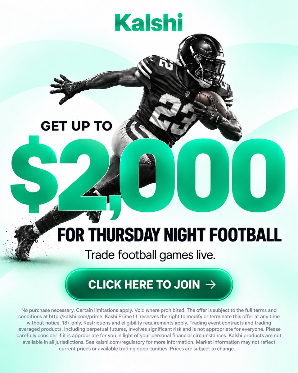 thepropdealer's tweet photo. Pittsburgh vs. Cleveland on TNF 🏈

Trade $25 &amp; unlock up to $2,000 in bonus rewards.

Tap Below to Claim Now
