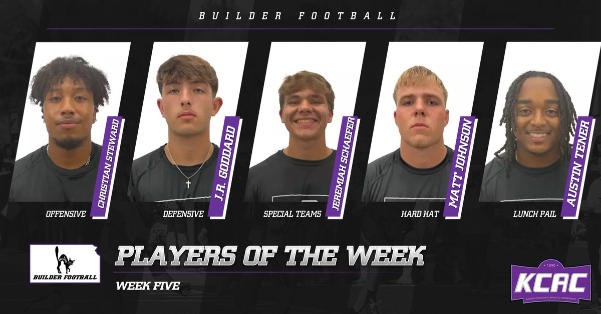 BuilderFootball's tweet photo. Week Five Players of the Week https://t.co/ND2qbR5pTP