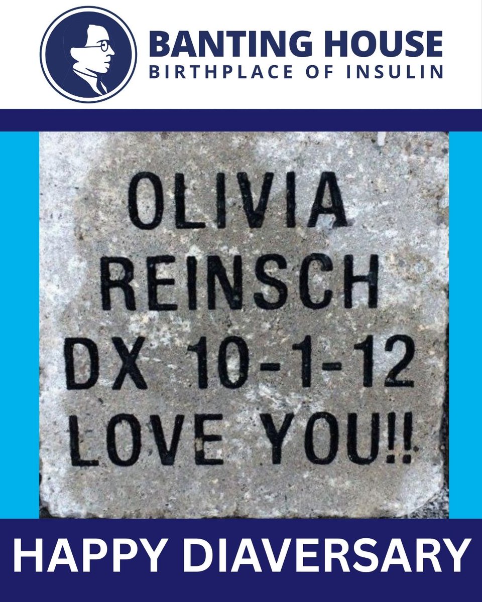 BantingHouse's tweet photo. From all of us at the #birthplaceofinsulin, we are wishing Olivia a very happy #diaversary! We hope you have a great day!

#BantingHouse #thisplacematters #banting #diabetes #insulin #t1d #histmed #ldnont https://t.co/LHYCegZ61o
